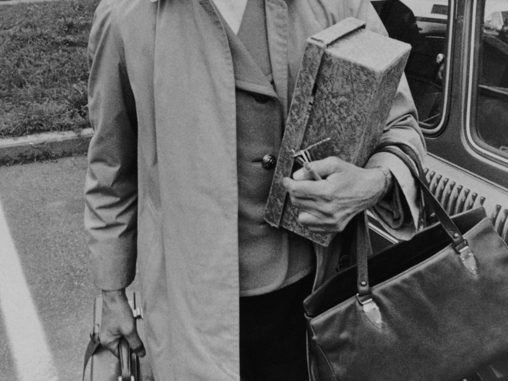 Law professor Pauli Murray arrives for classes at Brandeis University in September 1971.