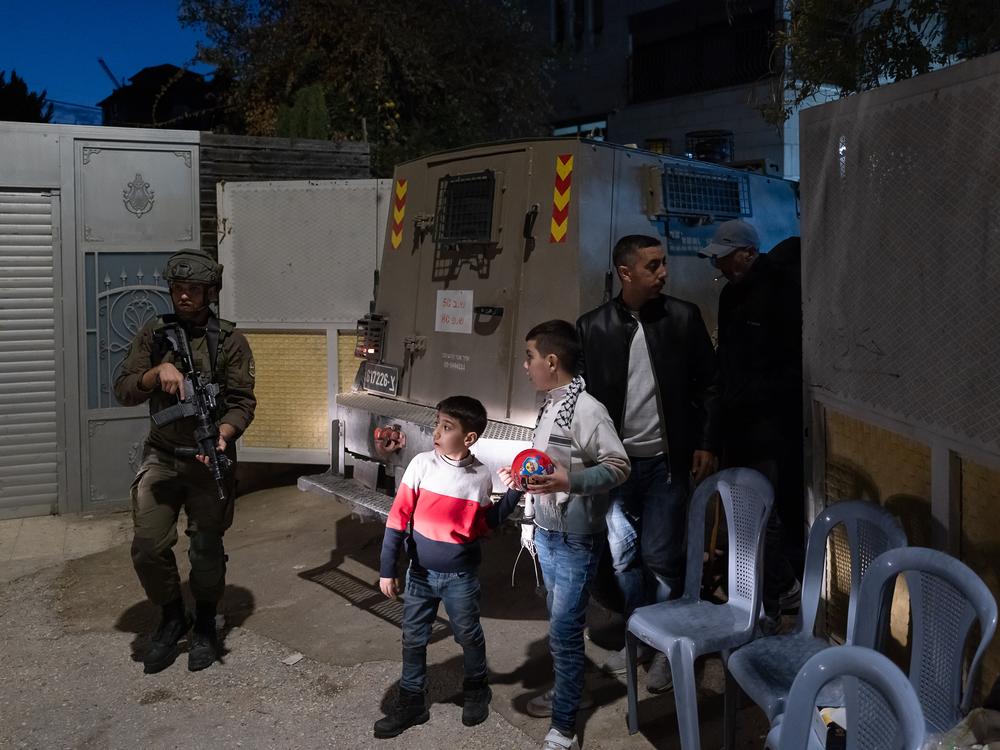 Israeli soldiers and police break up the celebration of Ashraf Zughayer's release from prison. Israel has restricted celebrations around Palestinian prisoner releases. Police later arrested family members.