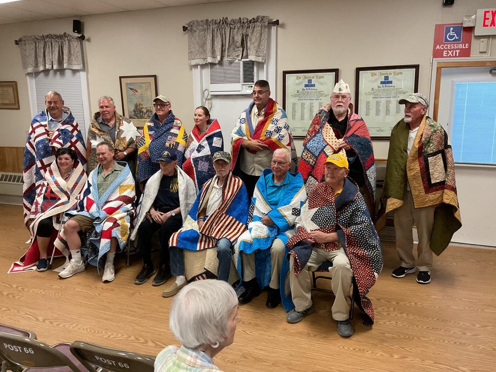 Nancy Burns spends hours making quilts for veterans.
