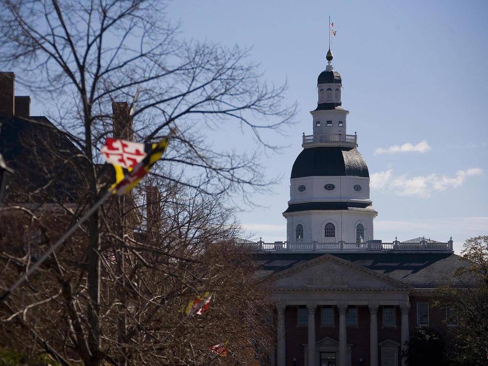 The Maryland State Capitol building is seen in Annapolis. Maryland is among the states suing the Trump administration for the mass firing of federal employees.