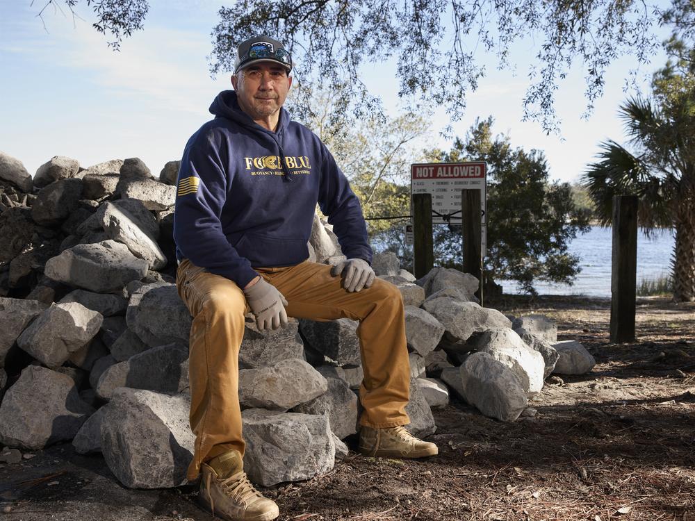 Former Navy diver Force Blue Angelo Fiore directs operations for Force Blue.