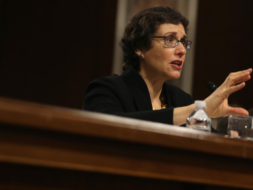 Erica Groshen used to oversee the Bureau of Labor Statistics, which produces the monthly jobs report and the consumer price index. Here, Groshen testifies before the Joint Economic Committee in January 2014, when she was commissioner of the Bureau of Labor Statistics.