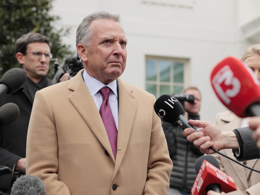 Steve Witkoff, President Trump's special envoy to the Middle East, speaks outside the White House last week before leaving to Qatar to begin ceasefire talks between Israel and Hamas.