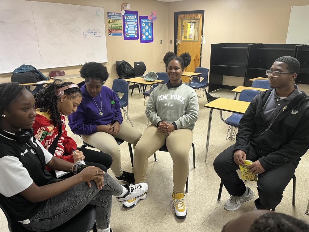 Ellwood Christian Academy students on a recent afternoon meeting to share their views on what it's like to live in Selma, Ala. today. From left to right Carmecia Spivey, Abril Johnson,  Skyla Withers, Kimora Fletcher and Joshua Peoples