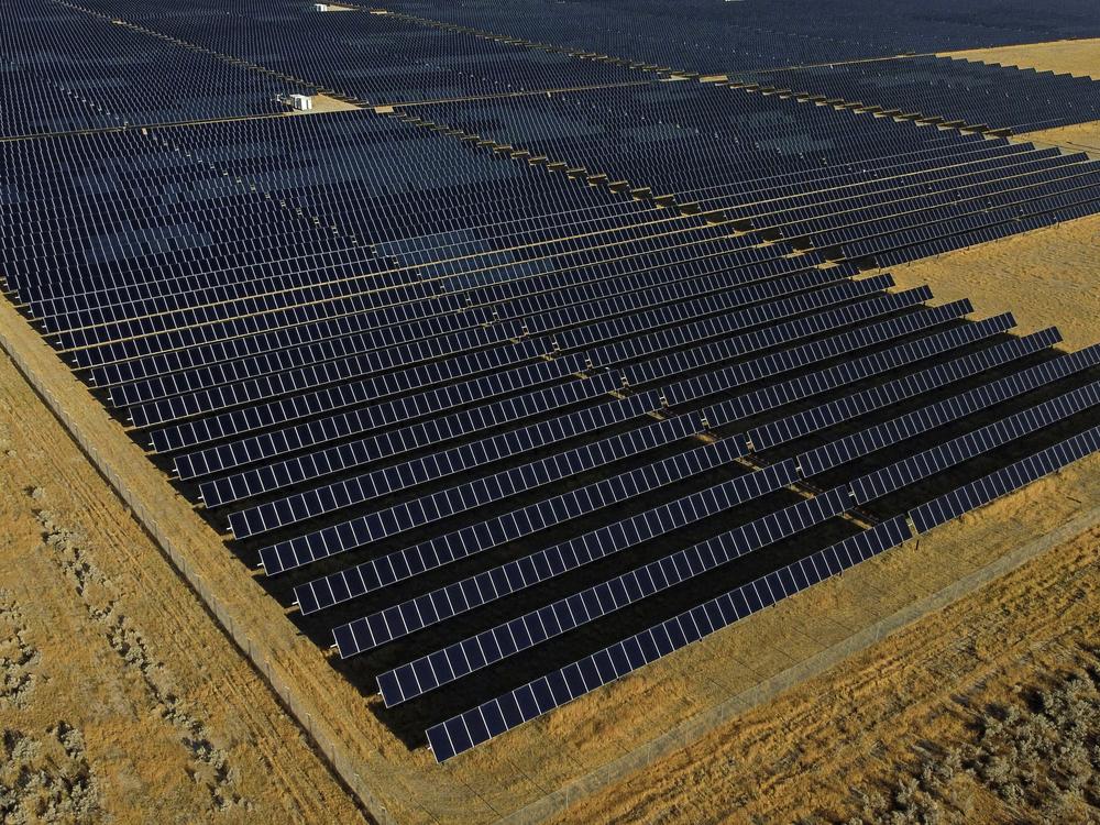 A solar plant in Mona, Utah. The U.S. Energy Information Administration says solar will account for just over half of new power generation that will get built in the U.S. this year.