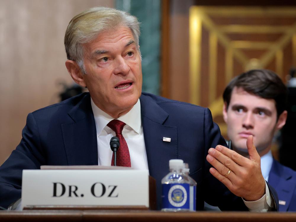 Dr. Mehmet Oz testifies before the Senate Finance Committee in Washington D.C. on Friday in his bid to be named administrator of the Centers for Medicare and Medicaid Services.