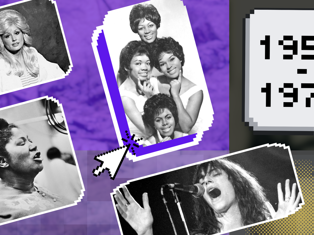 Clockwise, from top left: Dolly Parton, The Shirelles, Patti Smith (courtesy of Steve Harlow/Flickr) and Mahalia Jackson (courtesy of Nationaal Archief)