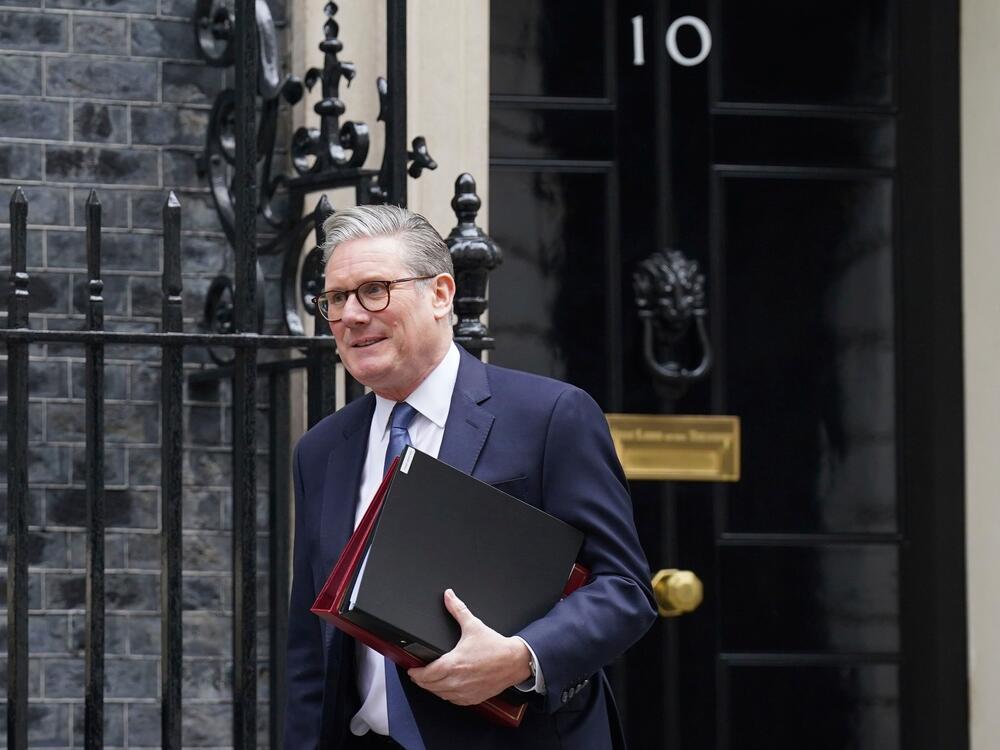 Prime Minister Sir Keir Starmer departs 10 Downing Street to attend Prime Minister's Questions at the Houses of Parliament in London, England, Wednesday, March 12, 2025.