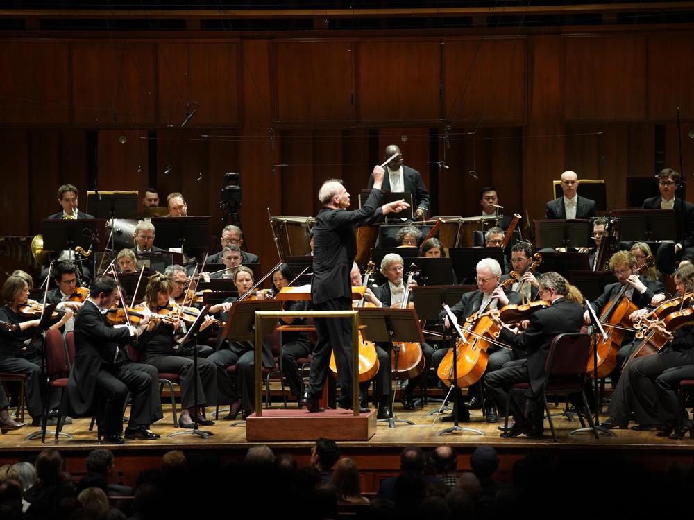 Music director Gianandrea Noseda conducts the National Symphony Orchestra at the Kennedy Center on March 13.