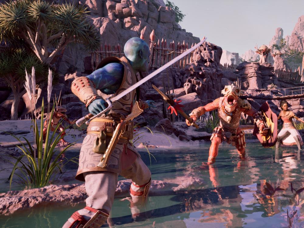 Fight strange monsters and explore a lush, mysterious world in Avowed.