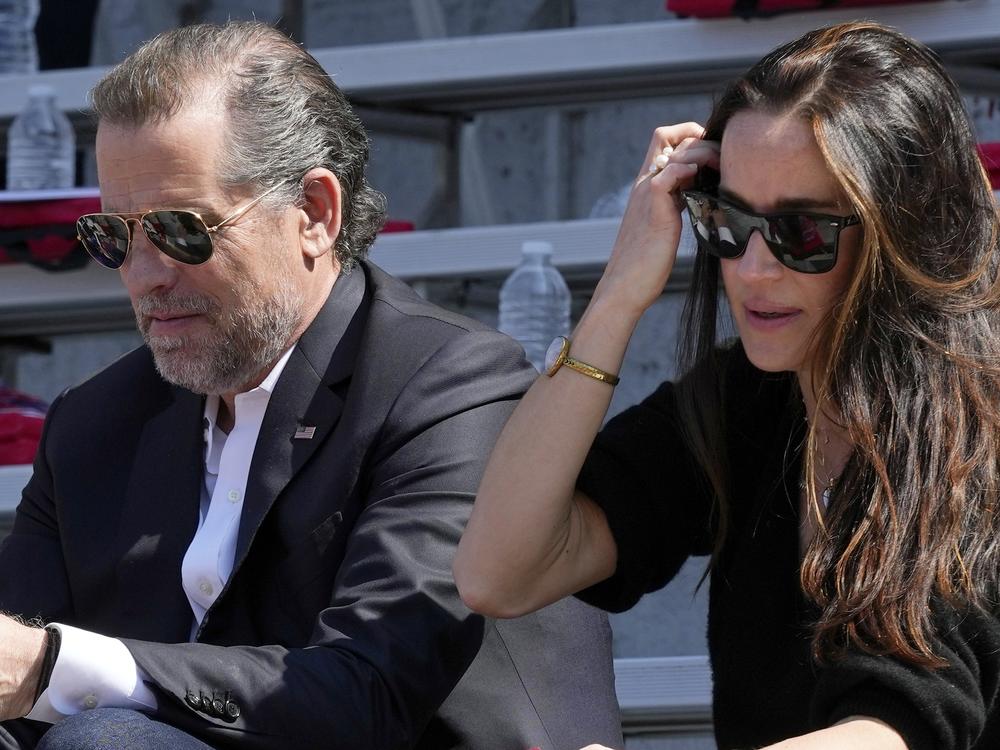 Hunter Biden and Ashley Biden are shown attending Maisy Biden's commencement ceremony in Philadelphia on May 15, 2023.