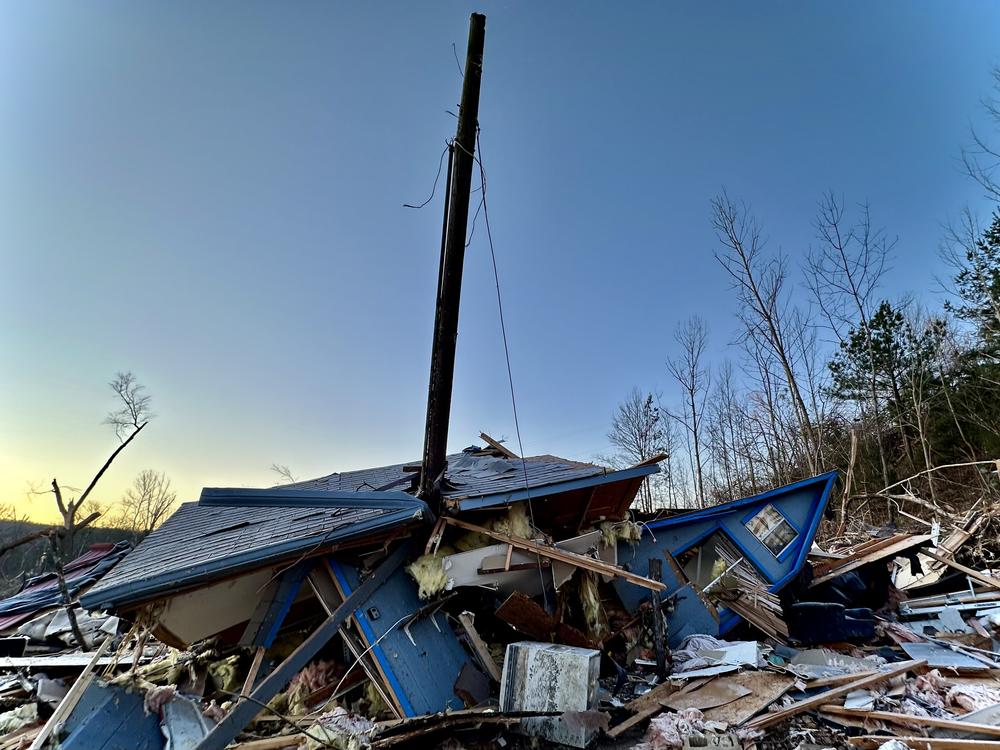 Property destroyed in the storm.