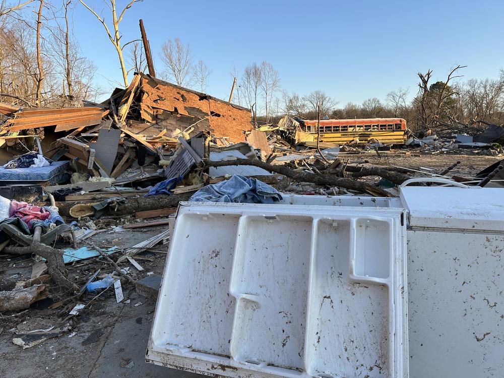 Property destroyed in the storm.