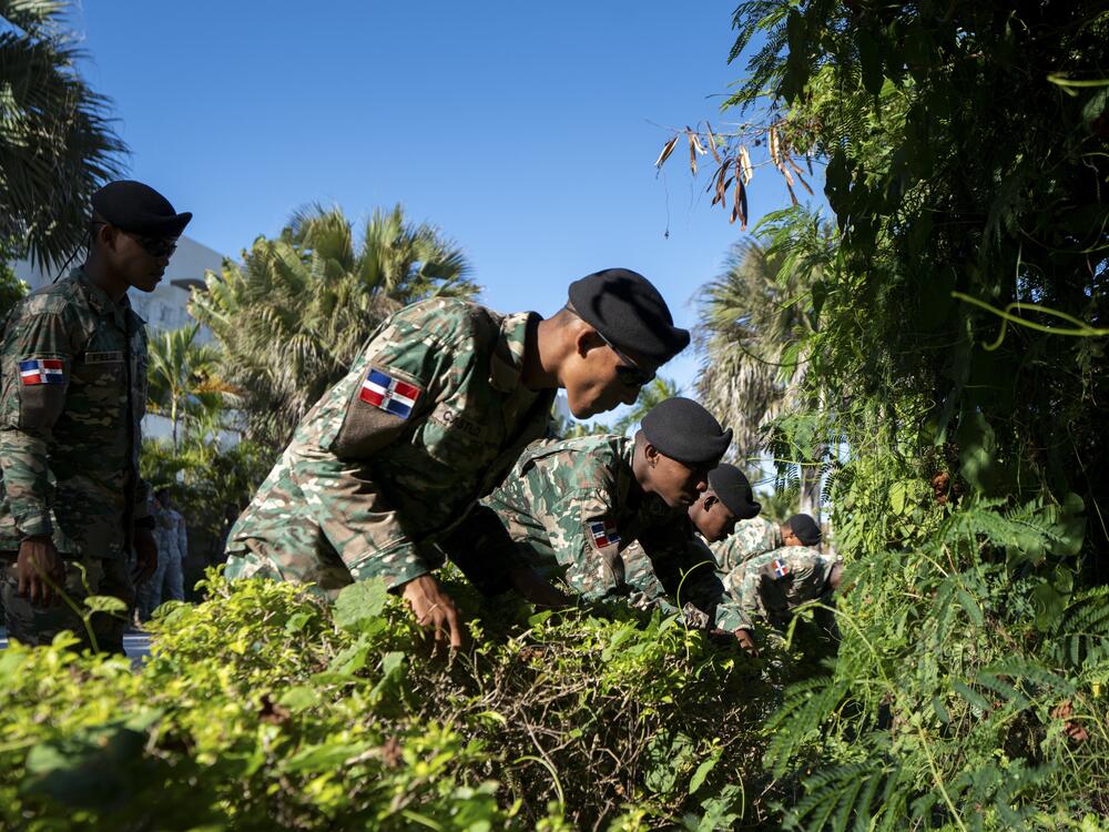 Military personnel search on March 10, 2025, for Sudiksha Konanki, a university student from the U.S. who disappeared on a beach in Punta Cana, Dominican Republic.