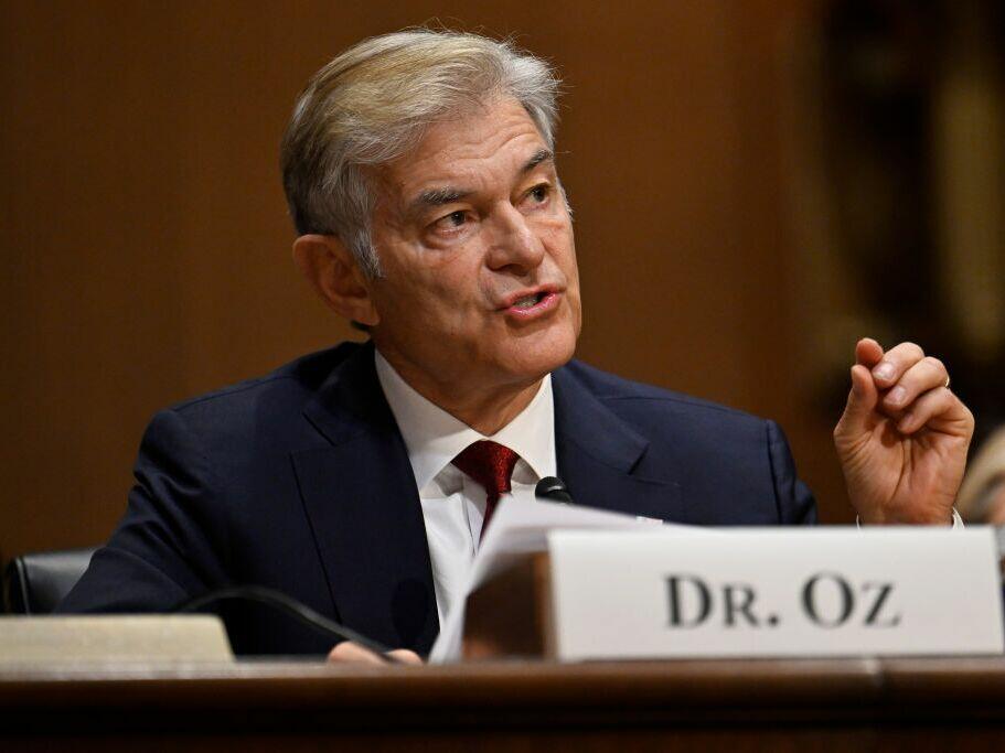 Dr. Mehmet Oz speaks before the Senate Finance Committee during his confirmation hearing to lead the Centers for Medicare & Medicaid Services in Washington, D.C., on Friday.