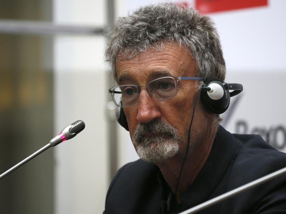 Eddie Jordan, former Formula One driver and team owner, listens during a press conference in July 2013 in Moscow.