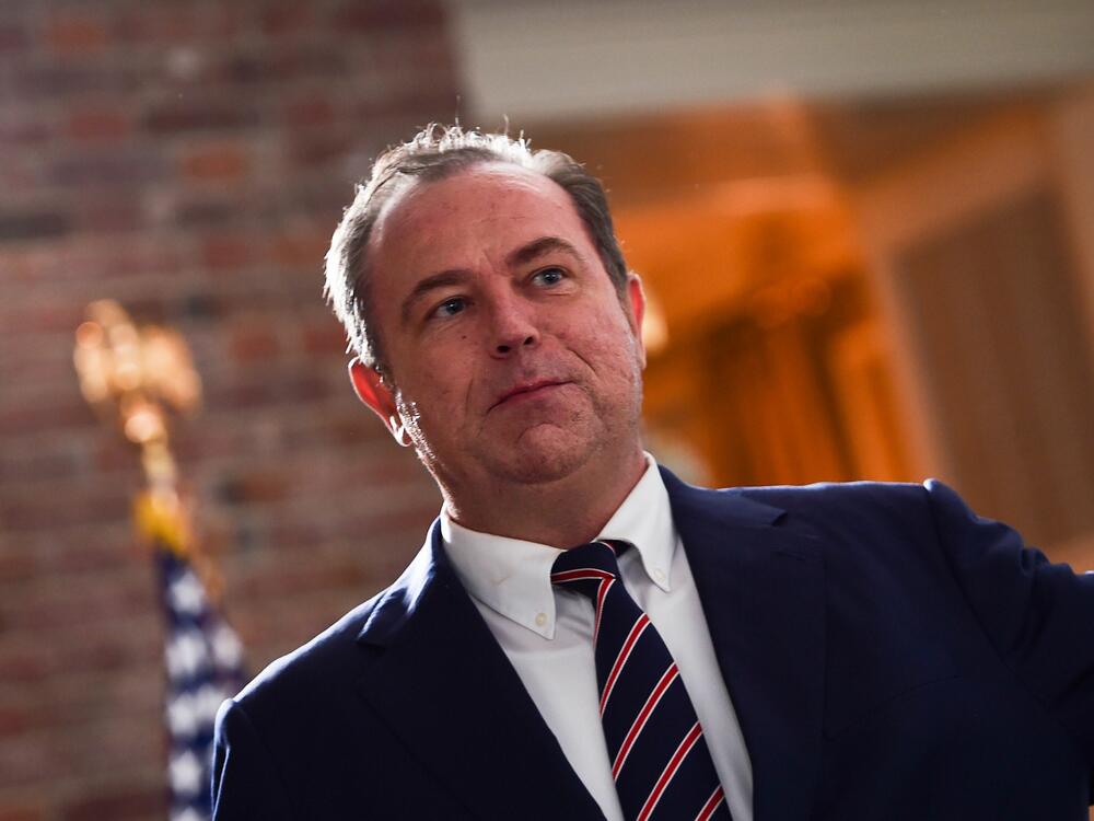 Newsmax Media CEO Christopher Ruddy, shown here in 2018, was the focus of a court hearing in a lawsuit brought by Dominion Voting Systems against the network. Dominion is suing Newsmax for defamation over false claims of election fraud broadcast on the network following the 2020 presidential election.
