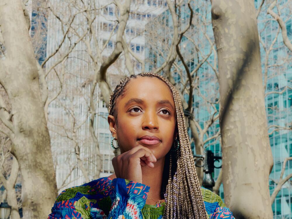 Ashley Jackson poses for a portrait at Bryant Park in New York, New York on March 18, 2025.