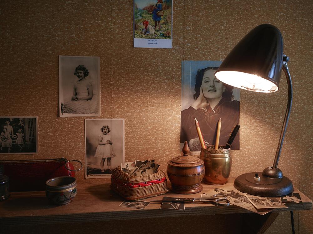 A replica of the writing desk that Anne Frank fought over with her roommate in hiding — a dentist in his 50s. The desk is where she wrote her diary, which is still read today.