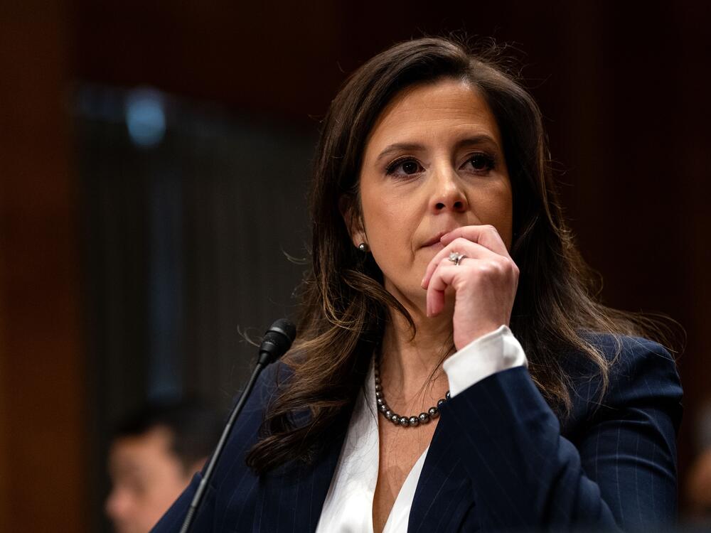 Rep. Elise Stefanik, R-N.Y., testifies before the Senate Foreign Relations Committee on her nomination to be ambassador to the United Nations on Jan. 21, 2025.