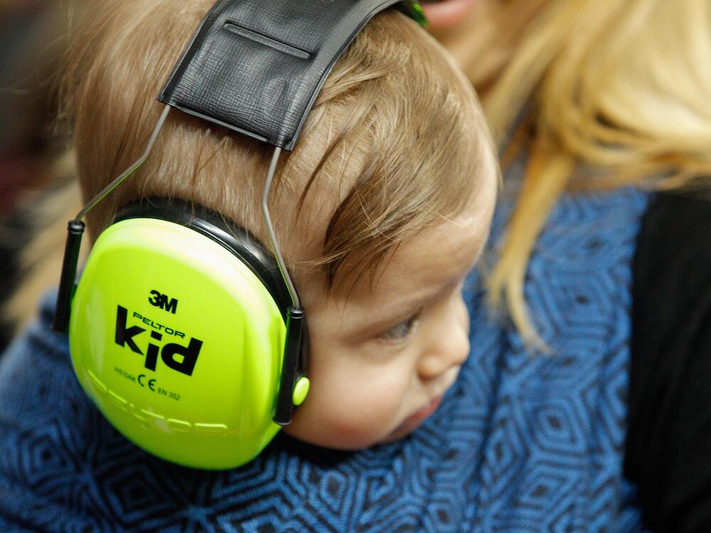 Babies have small ear canals, so sounds that are loud for adults can seem even louder to infants and toddlers.