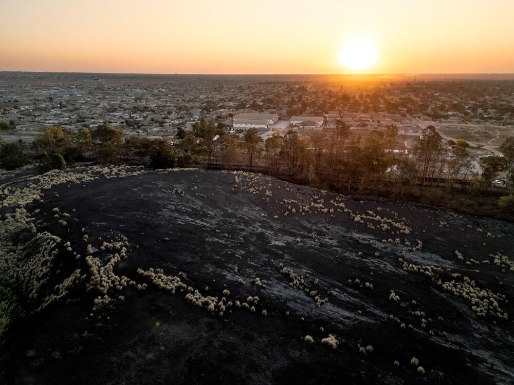 A waste heap known as Black Mountain stands at the site of the former Broken Hill lead and zinc mine, in the town of Kabwe, Zambia, one of the most contaminated sites on earth. Thirty years after the closure of the mine, Black Mountain continues to further contaminate the town with toxic dust whenever the wind blows.