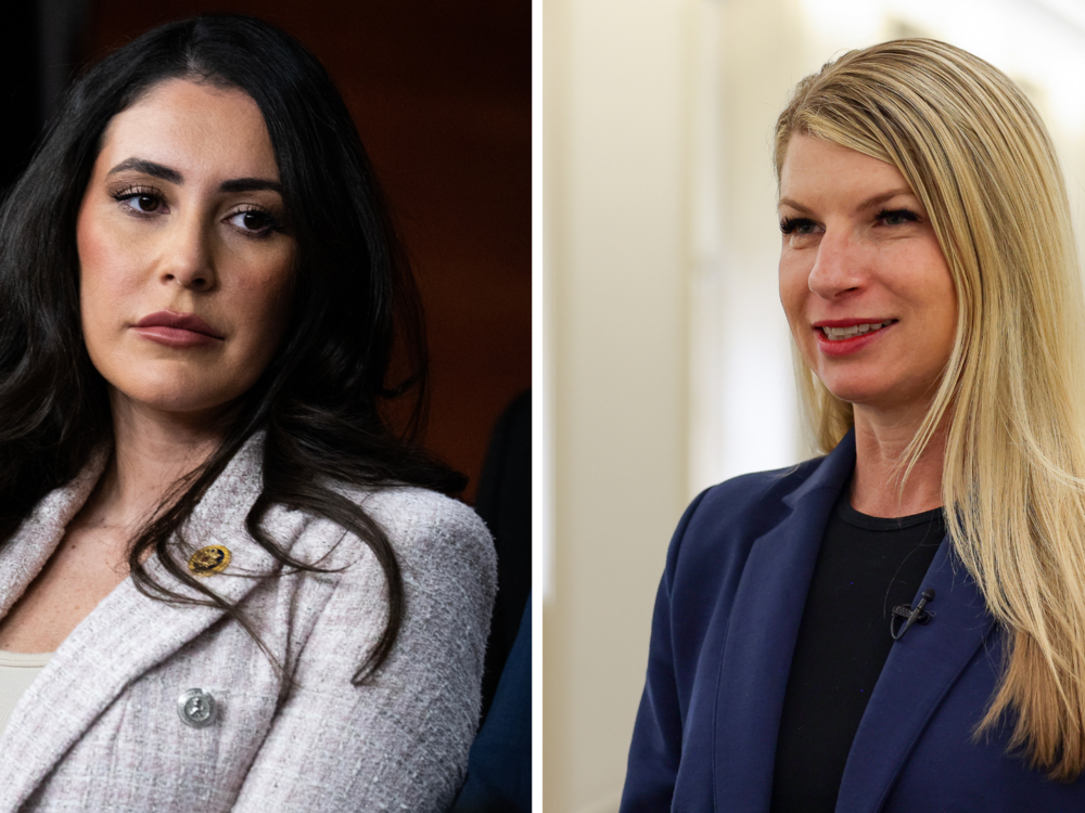 From left, Rep. Anna Paulina Luna, R-Fla. and Rep. Brittany Pettersen, D-Colo., have been leading a push in the House to allow proxy voting for up to 12 weeks for House members who have recently given birth or whose spouse has.