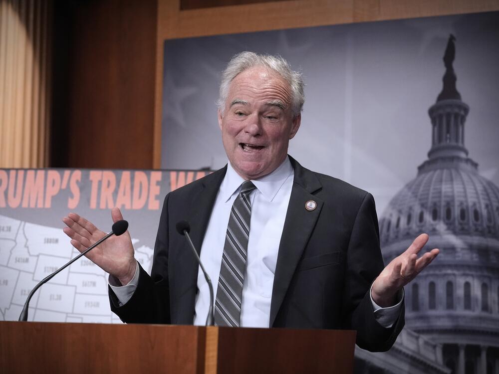 The Senate has approved a measure pushing back on President Trump's tariffs. The measure, sponsored by Sen. Tim Kaine, D-Va., was approved with GOP support but is not expected to ever come up for a vote in the House.