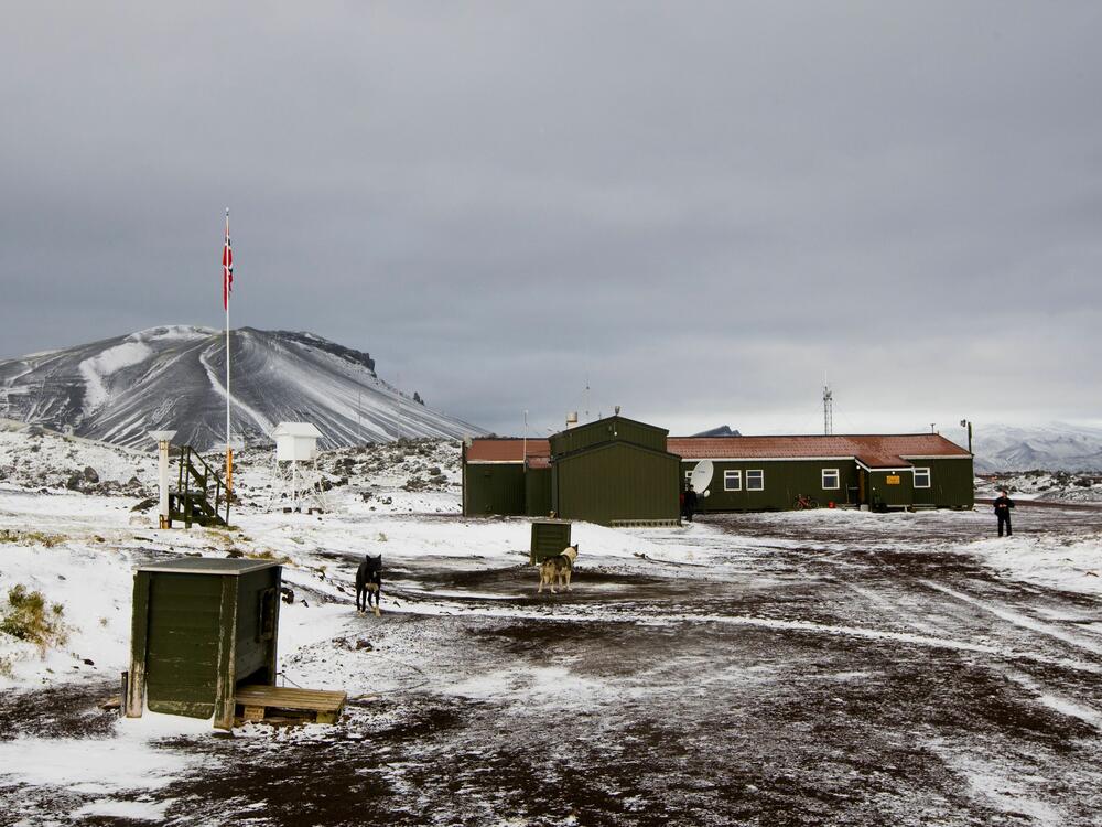 The meteorological station on Jan Mayen in the Arctic Sea, pictured in 2009. The Norwegian territory is home to only a handful of military personnel who operate the station.