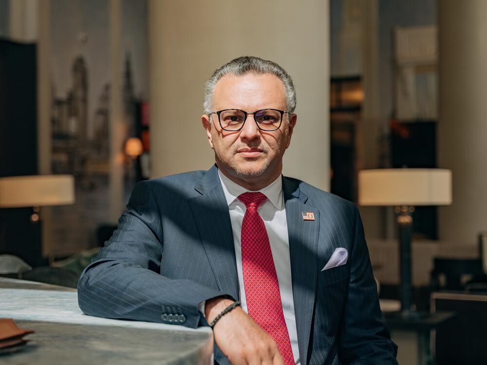 Massad Boulos, Tiffany Trump's father-in-law, sits for a portrait at a hotel in New York on Sep 4, 2024.