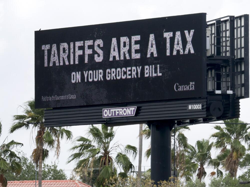 A billboard in Miramar, Fla., displays a message reading 