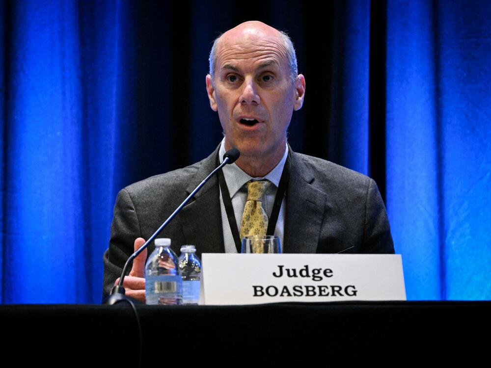 James Boasberg, chief judge of the US District Court for the District of Columbia, attends a panel discussion at the annual American Board Association (ABA) Spring Antitrust Meeting at the Marriott Marquis in Washington, DC, on April 2, 2025.