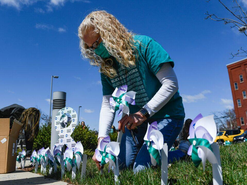 In April, many communities hold events to raise awareness of sexual violence, such as this event in Reading, Pa., in 2021, put on by Safe Berks. Sexual violence prevention efforts often get funding and support from the federal government.