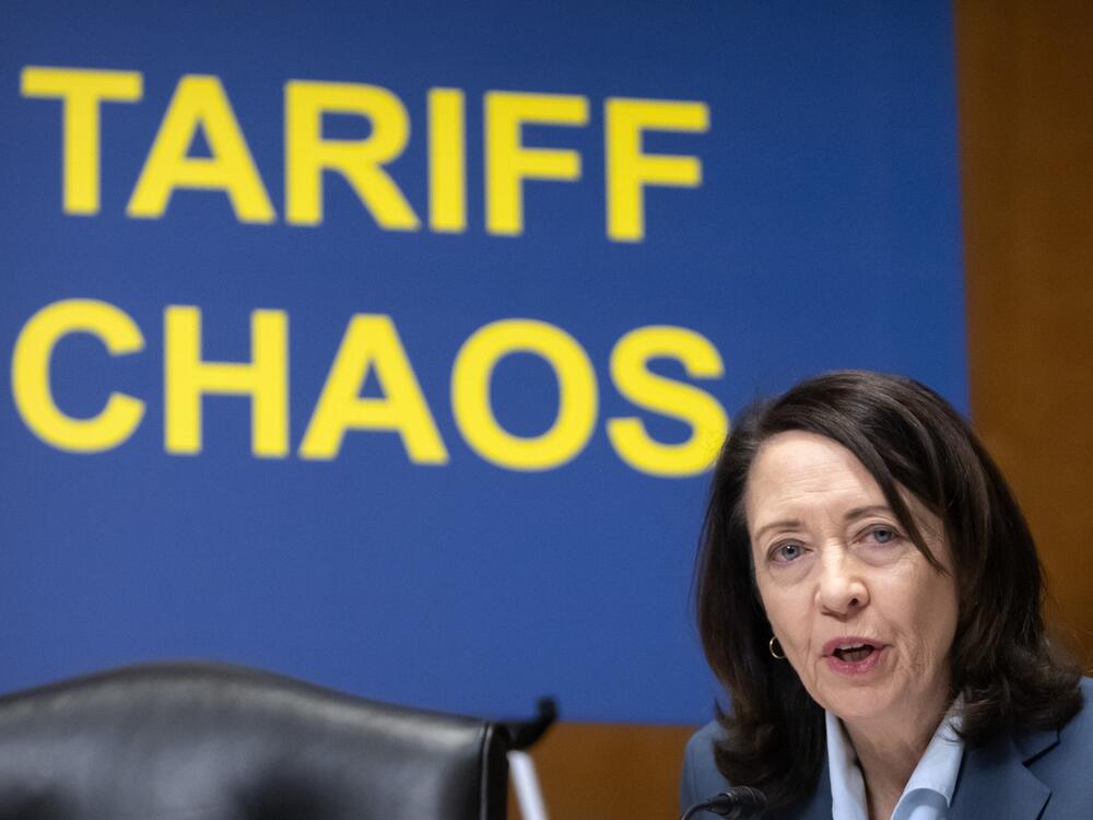 Sen. Maria Cantwell, D-Wash., speaks during a hearing of the Senate Committee on Finance on Capitol Hill, Thursday, March 6, in Washington.