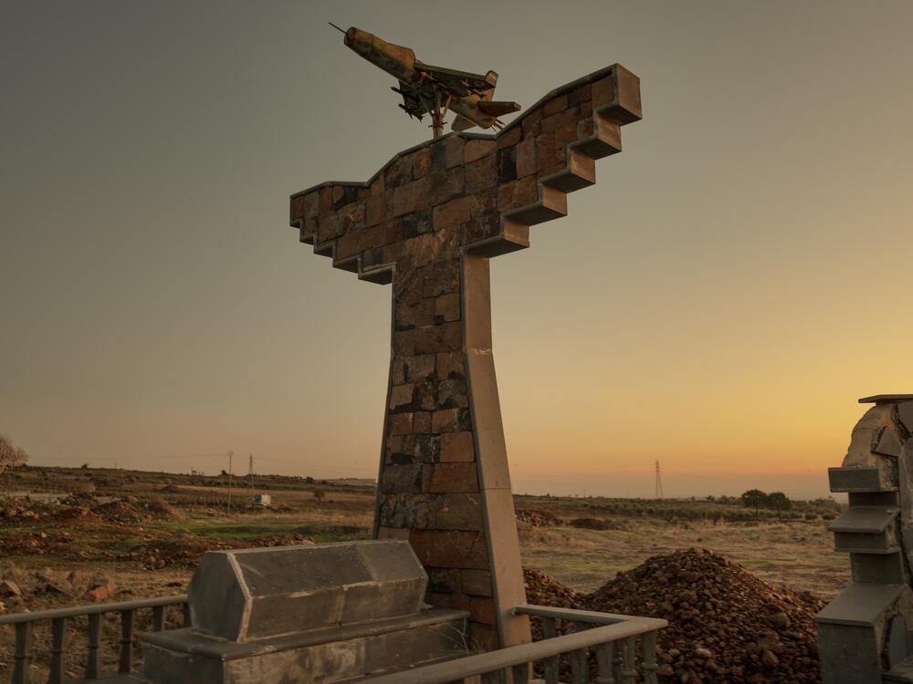 A grave of a military fighter in Sweida, March 12.