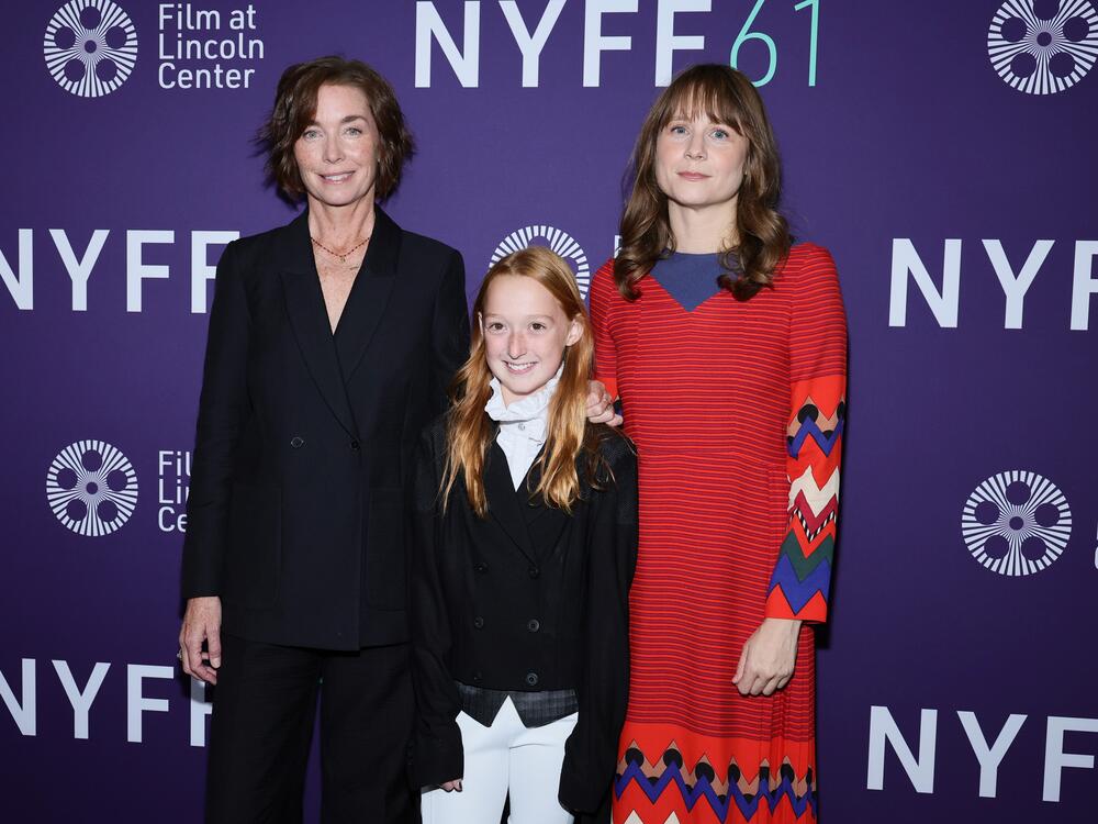 Julianne Nicholson, Zoe Ziegler and Annie Baker attend the <em>Janet Planet</em> red carpet during the 61st New York Film Festival at Alice Tully Hall, Lincoln Center in October 2023 in New York City.