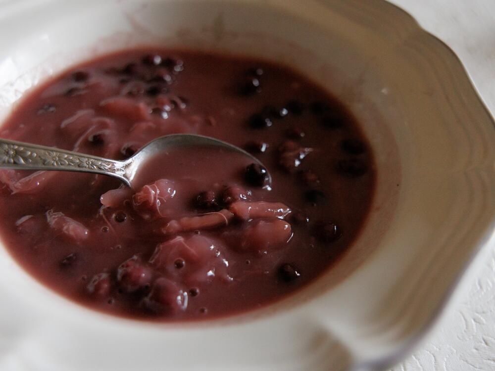 Berry soup prepared by Mary Jane Charlo, 76, at her home in Arlee, Mont., on the Flathead Indian Reservation.