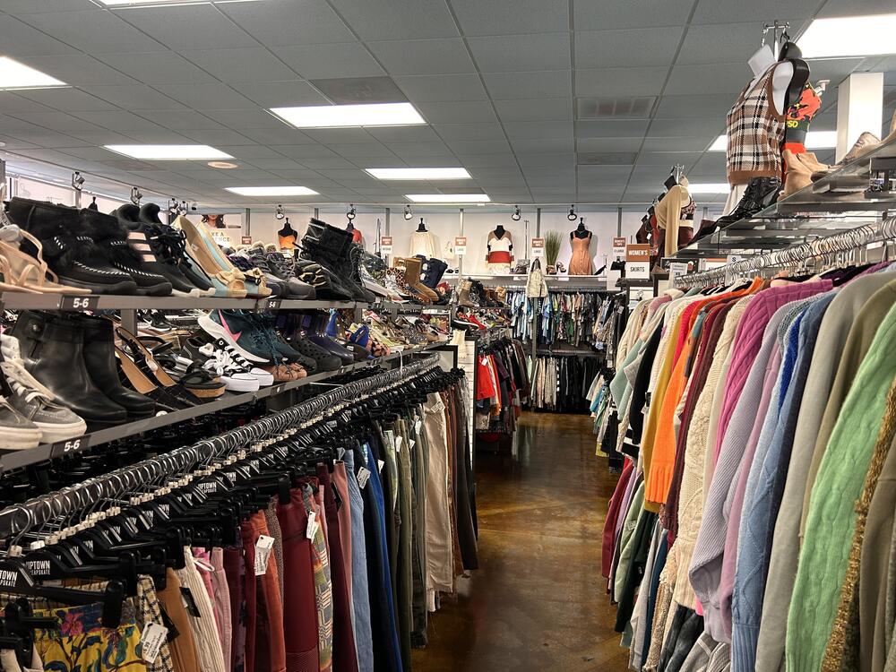 Thrift stores, like this one in Charlotte, N.C., could see an uptick in sales amid economic woes. But experts say supply could also become an issue.