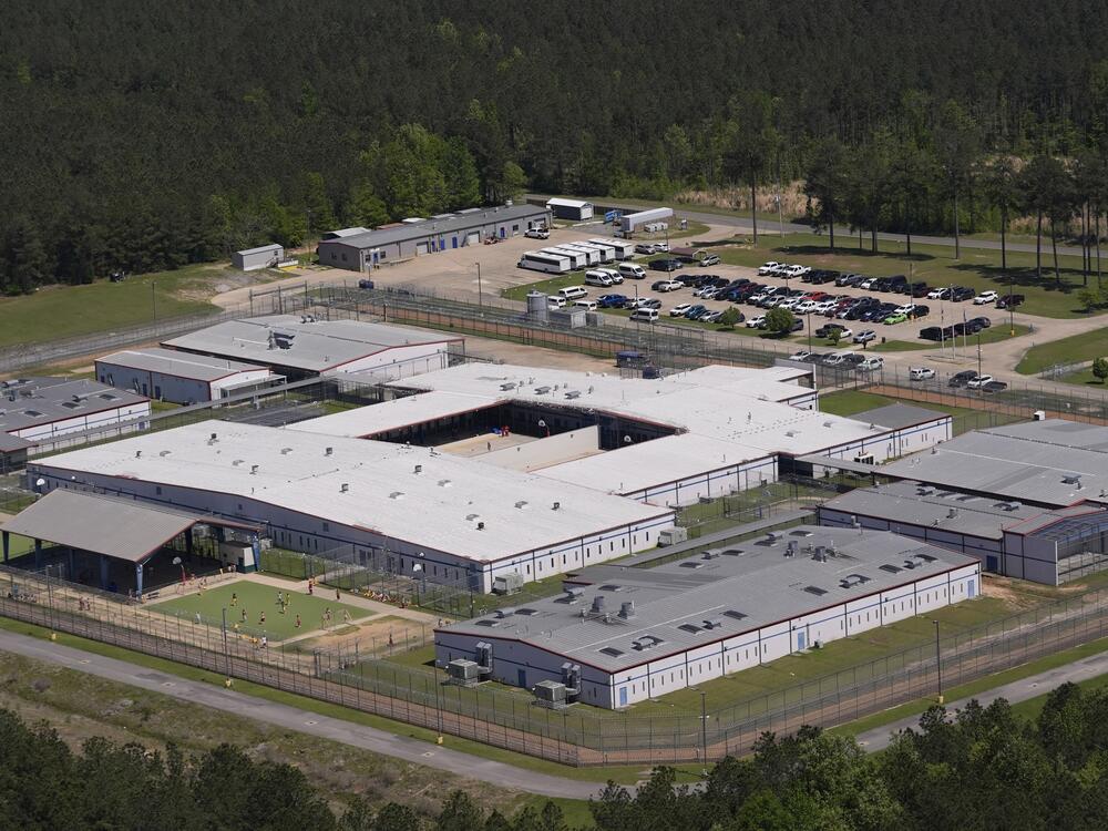 An aerial view of the Central Louisiana ICE Processing Facility in Jena, La., where Mahmoud Khalil has been held.