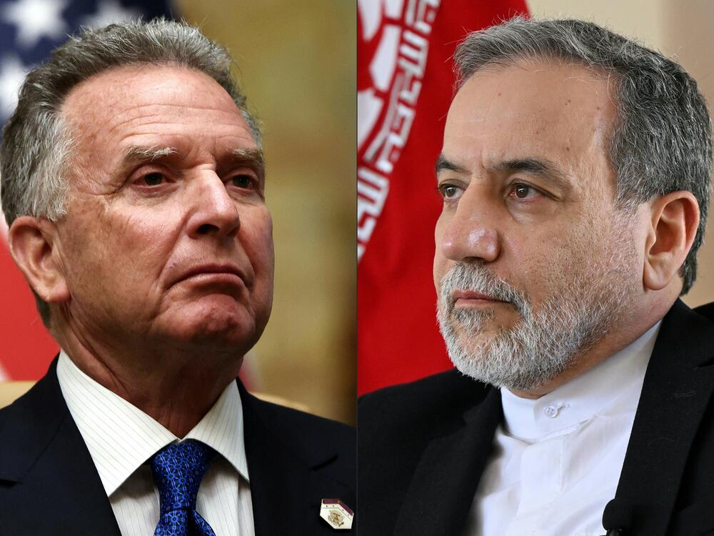 U.S. Middle East envoy Steve Witkoff (left) is expected to lead the U.S. delegation in nuclear talks with Iran's Foreign Minister Abbas Araghchi on Saturday in Oman. The U.S. and Iran reached a nuclear accord in 2015, but President Trump withdrew from the deal during his first term in 2018.