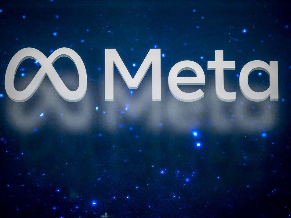 A photograph taken during the World Economic Forum (WEF) annual meeting in Davos in January shows the logo of Meta, the U.S. company that owns and operates Facebook, Instagram, Threads and WhatsApp.