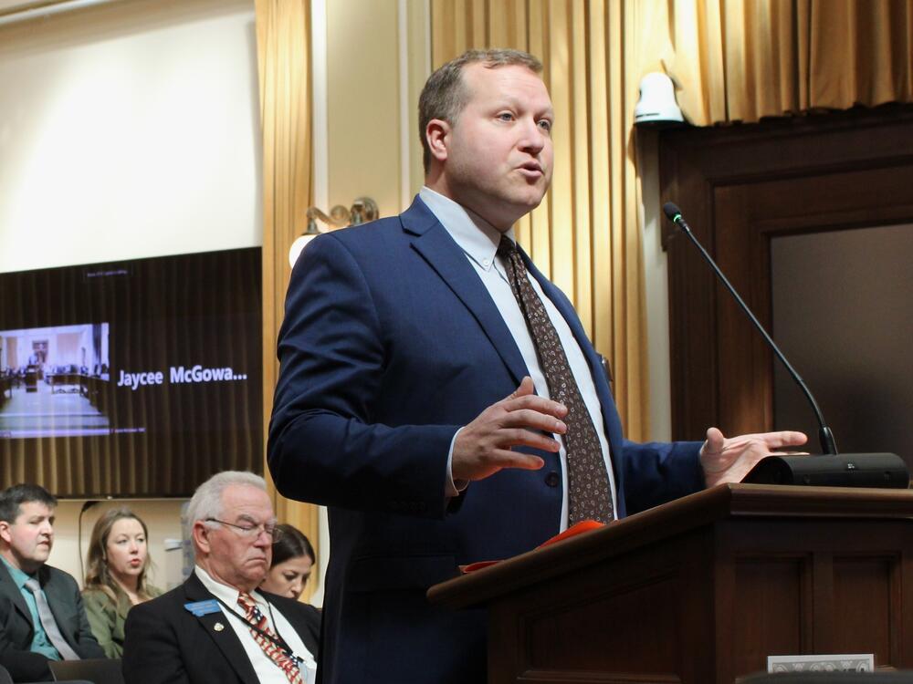 Missoula County Attorney Matt Jennings testifies about legislation to reform Montana's mental health system. Jennings has advocated for more services that would divert people from the local jail if they are too mentally ill to stand trial.  Jennings also wants more funding for supportive housing in order to stop people like K from cycling between hospitals, jails and the streets.