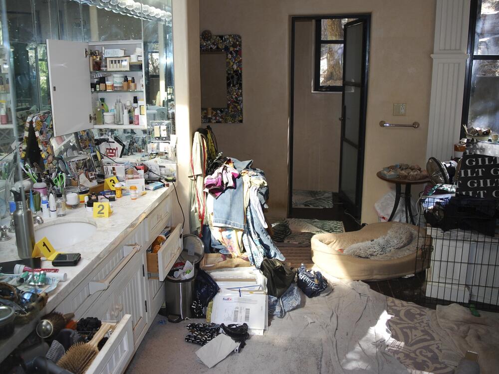 This is an undated image provided by the Santa Fe County Sheriff's Office during the course of their investigation and search of the home of Gene Hackman and his wife Betsy Arakawa, where the two were found dead in Santa Fe, New Mexico.