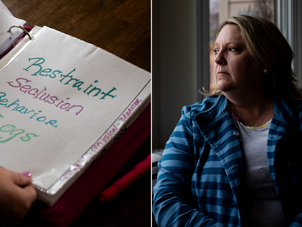 Amy Cupp keeps track of every time educators put G in a room alone, based on reports and emails from the school.