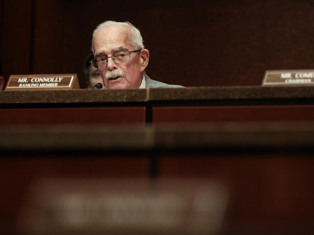 Rep. Gerald Connolly, D-Va., speaks during the House Oversight Committee meeting at the U.S. Capitol on March 25.