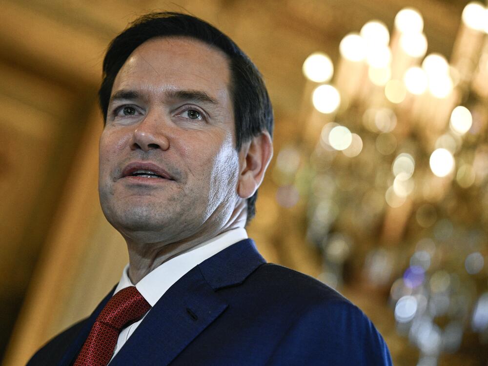 Secretary of State Marco Rubio before a meeting with the French foreign minister in Paris on Thursday to discuss steps toward a ceasefire between Russia and Ukraine.