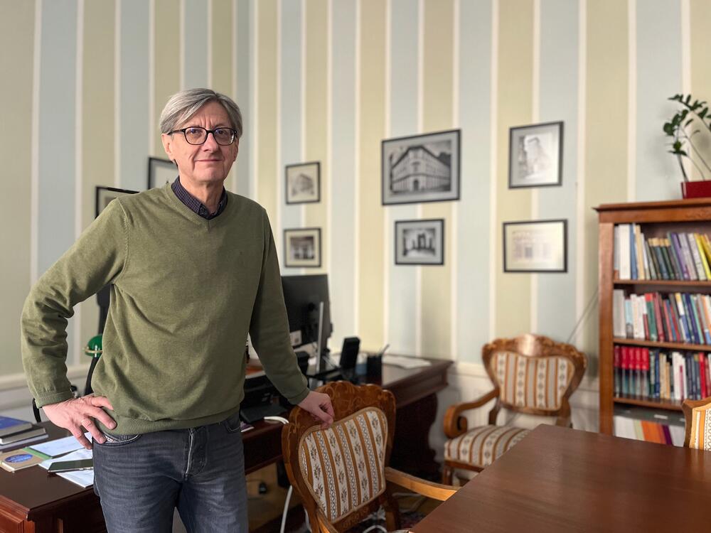 Laszlo Kontler is a historian and pro-rector of Central European University's Budapest campus. The university was forced to move nearly all its bachelor's, master's and Ph.D. programs to Vienna to comply with an Orban government rule that targeted foreign universities.