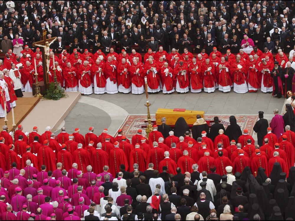 The funeral of Pope John Paul II at Saint Peter's Basilica in Rome, Italy on April 8, 2005.