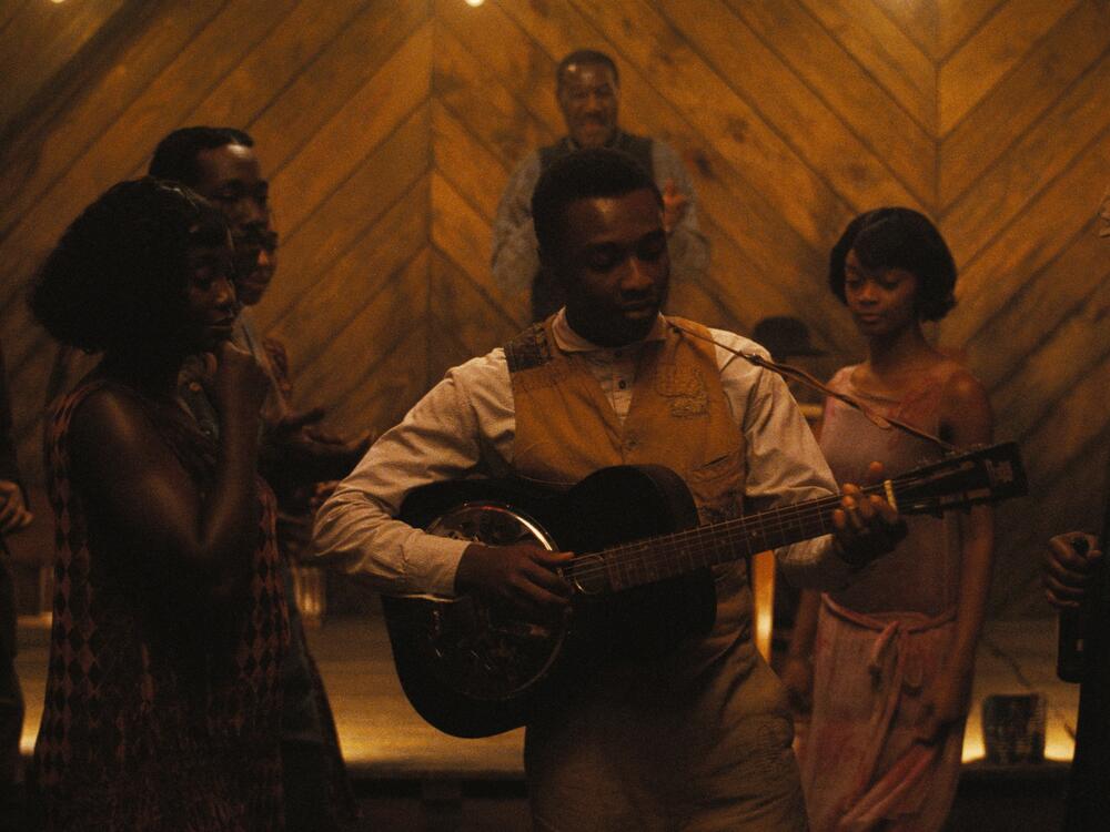 Miles Caton as Sammie Moore in <em>Sinners</em>.