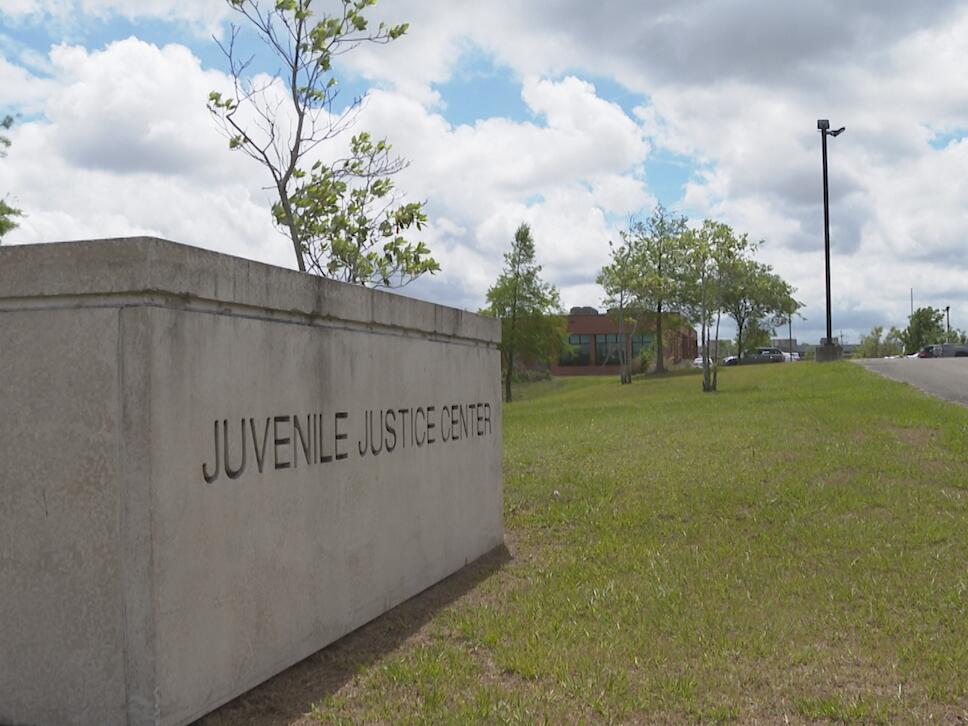 This image made from video shows the Orleans Parish Juvenile Court in New Orleans, Monday, April 10, 2023. Across the U.S., there have been steep declines in the number of youth in juvenile detention, but racial disparities are widening.